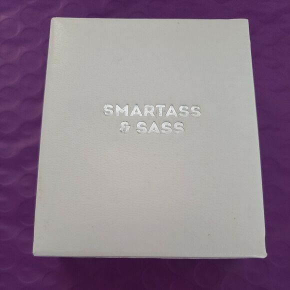 Smartass & Sass Necklace, "LIFE'S SHORT TALK FAST"- 2-layer Silver Tone, NIB - Picture 5 of 11